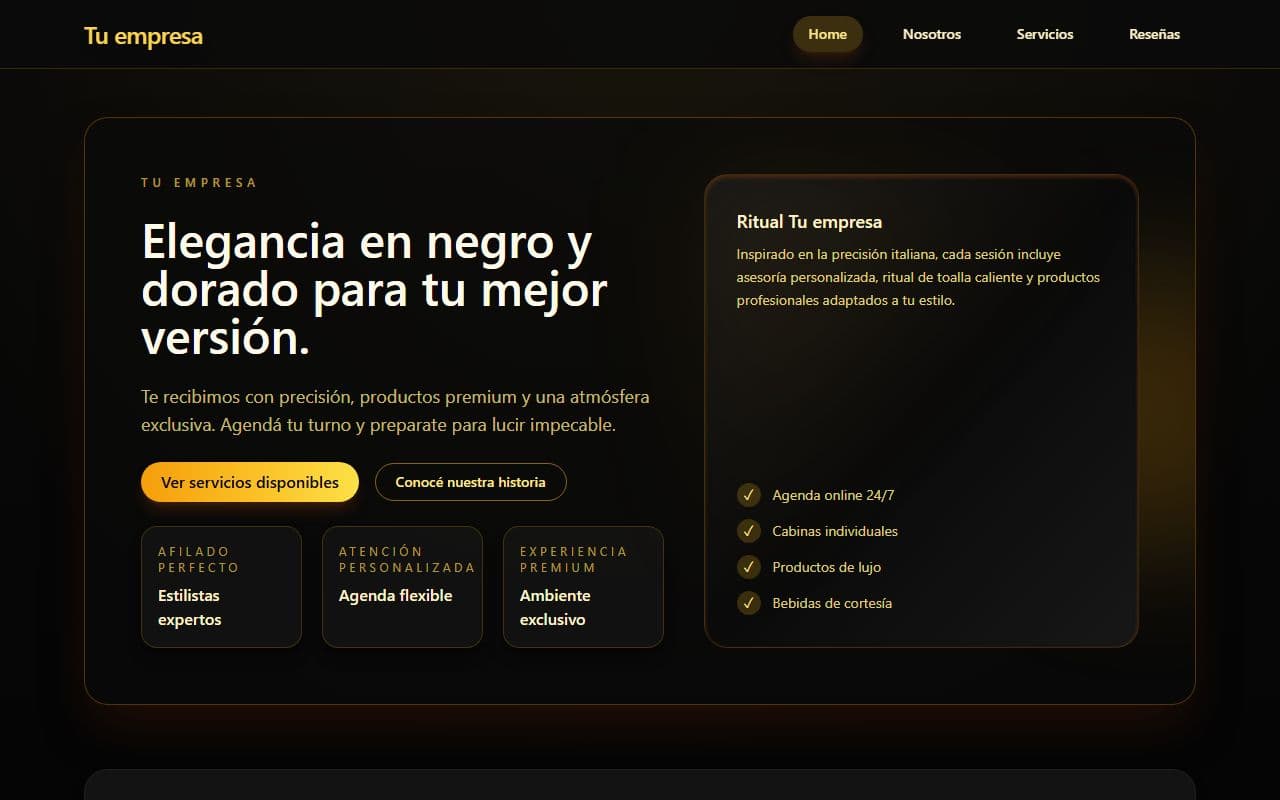 Vista previa de Sistema de Citas para Barbería Urbana