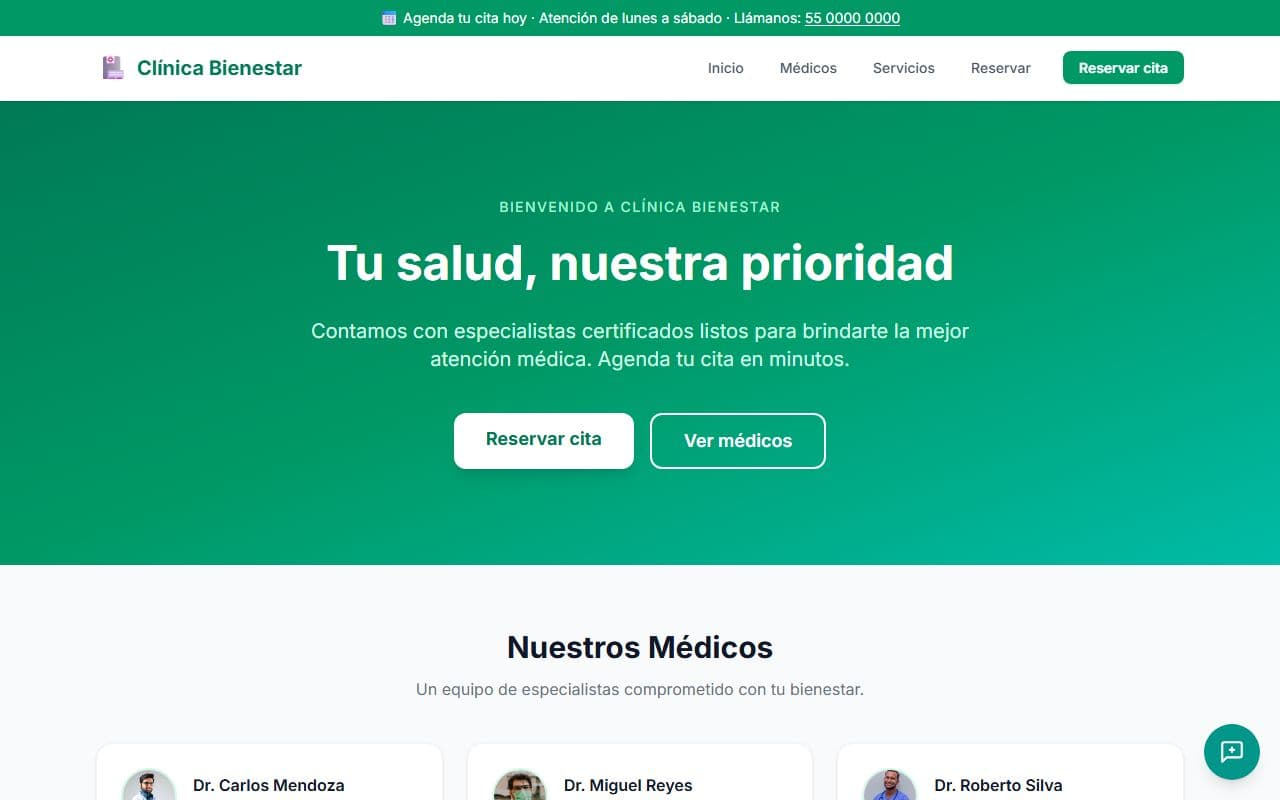 Vista previa de Sistema de Gestión para Clínica